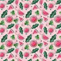 Free vector fruits pattern concept