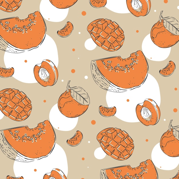 Fruits pattern pack design