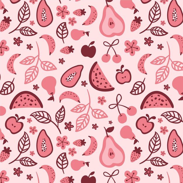 Fruits pattern set