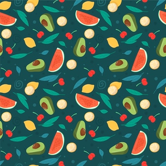 Fruits pattern with watermelon