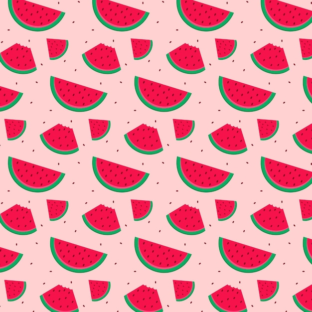 Fruits pattern with watermelon