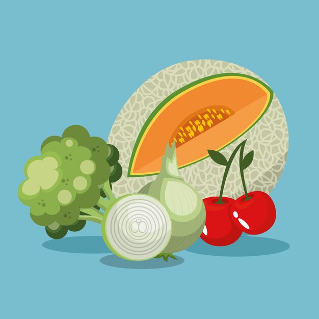 фрукты и овощи здоровое питание