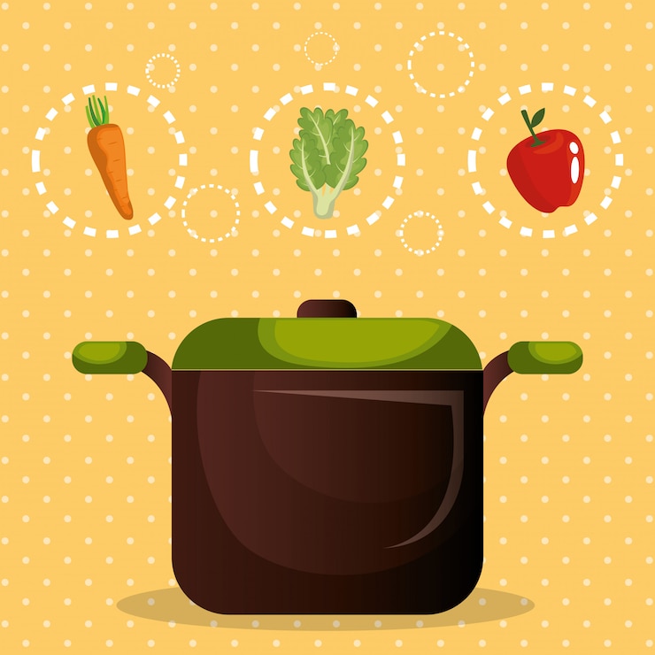 Free Vector fruits and vegetables healthy food