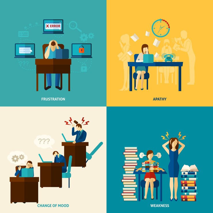 Free Vector frustration characters set