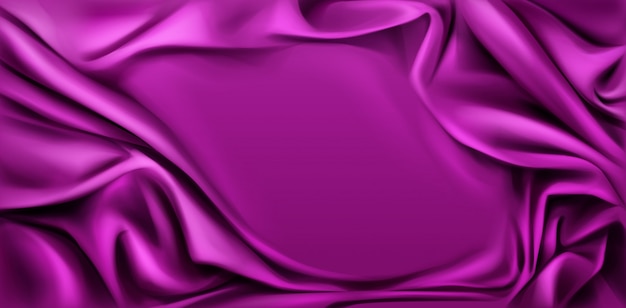 Fuchsia silk draped fabric background. 