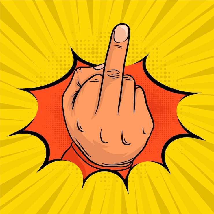 Free Vector fuck you symbol in comic style