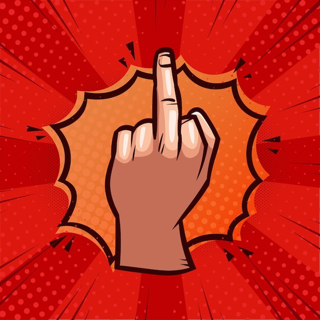 Free vector fuck you symbol in comic style