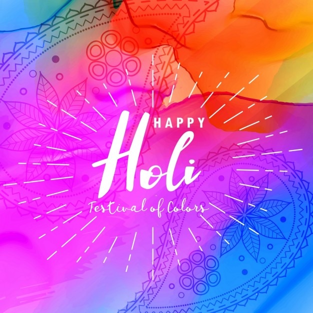 Free vector full color background, holi festival