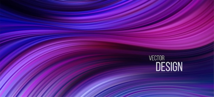 Free Vector full color flow wave trendy.
