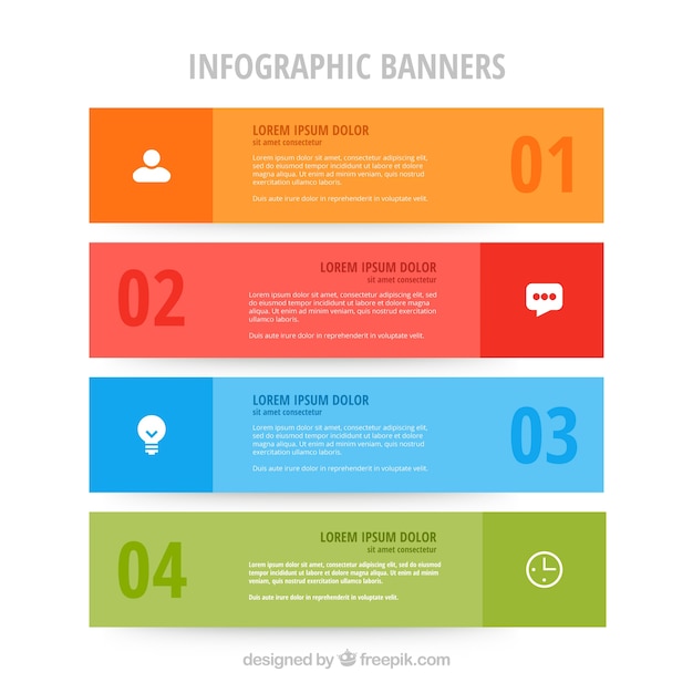 Full color infographic banners 