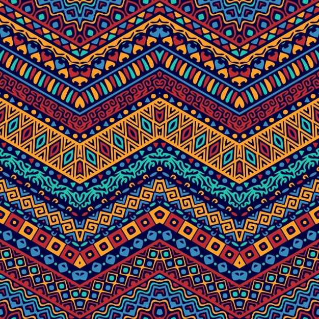 민족 장신구와 풀 컬러 패턴