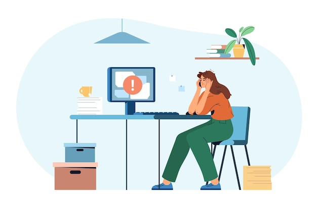 Free vector full of energy and tired exhausted woman office worker