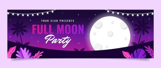 Full moon party template design