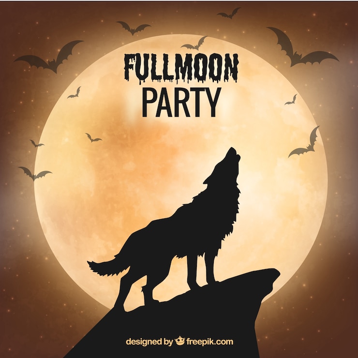 Free Vector fullmoon party design