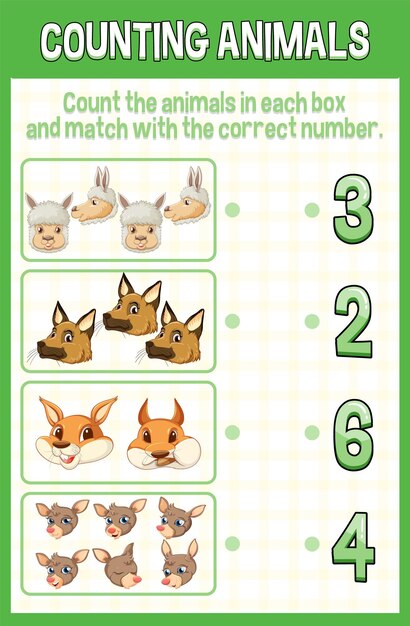 Fun animal boardgame template