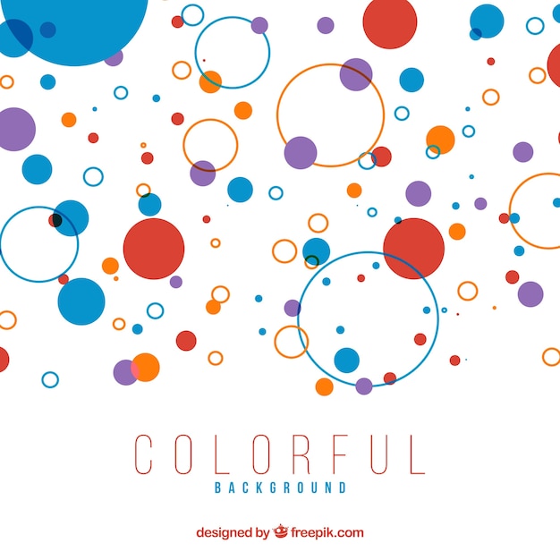 Fun background with colorful circles