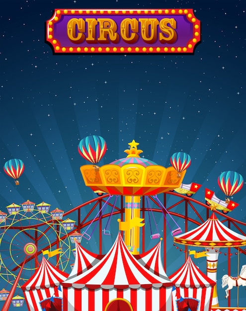 Free vector a fun circus template