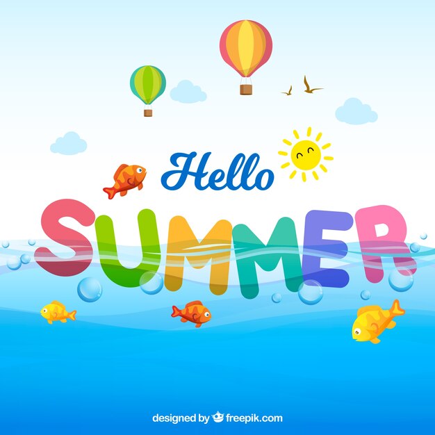 Fun and colorful summer background