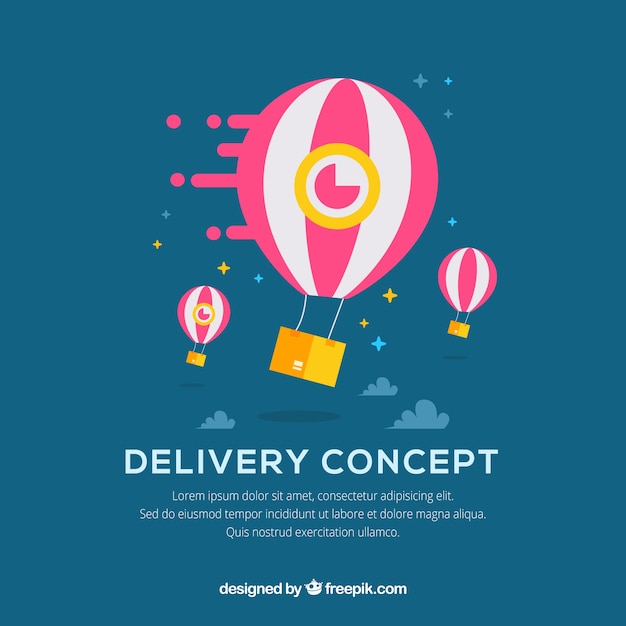 Fun delivery concept with balloons