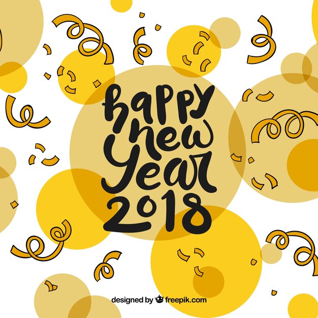 Free vector fun golden new year background