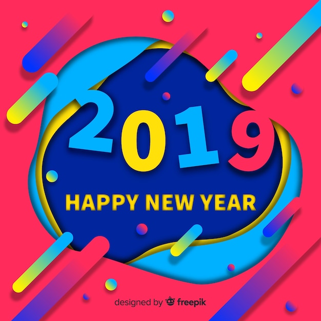 Free vector fun new year background