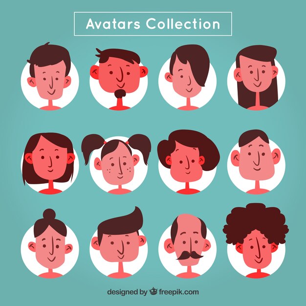 Fun pack of cartoon avatars