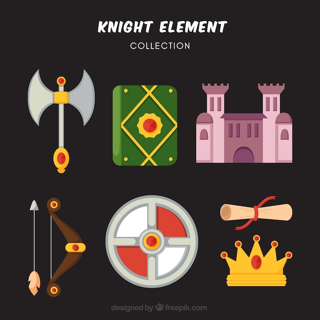 Free vector fun pack of knight elements