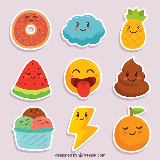 Cute Food Stickers Images - Free Download on Freepik