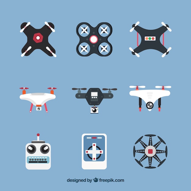 Fun variety of drones elements