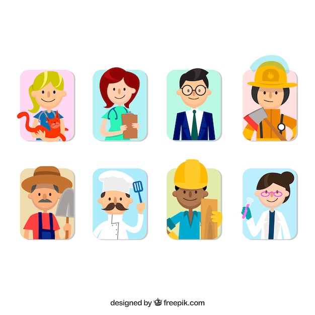 Fun variety of jobs avatars