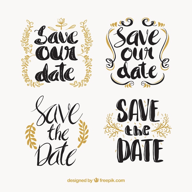 Fun wedding labels with classic style