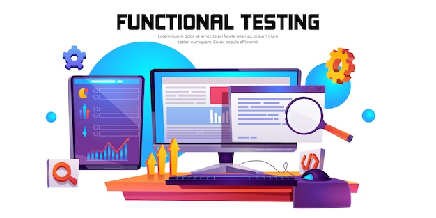 Functional testing banner. Methodology of programming