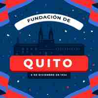 Free vector fundación de quito celebration