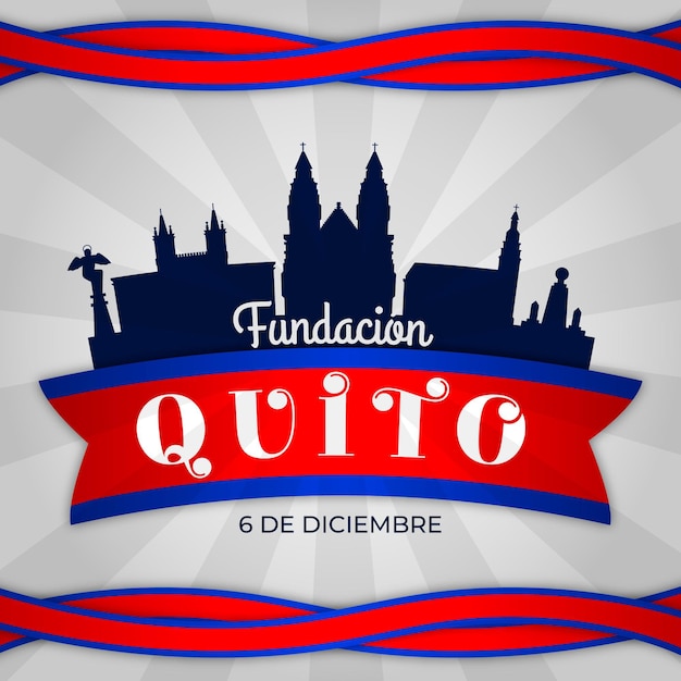 Free vector fundacion de quito concept