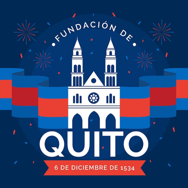 Free vector fundacion de quito concept