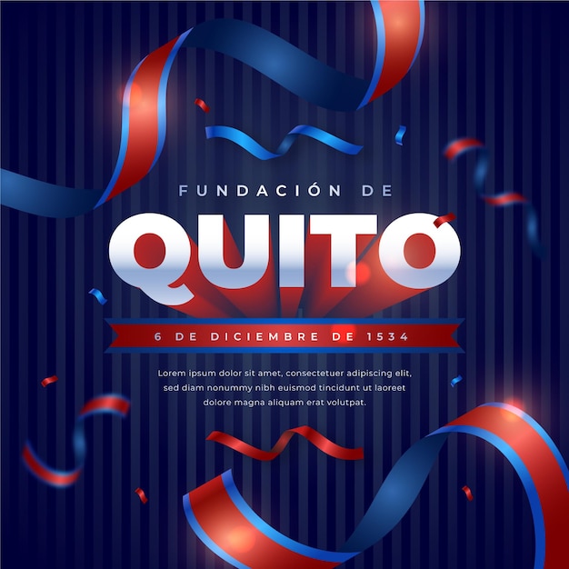 Free vector fundacion de quito concept