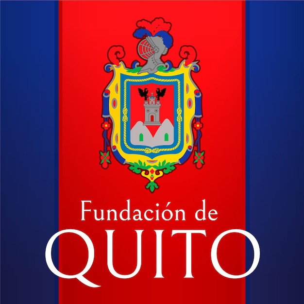 Free vector fundacion de quito concept