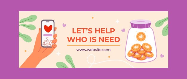 Fundraising event facebook cover template
