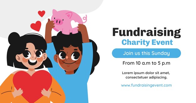 Fundraising event  facebook template