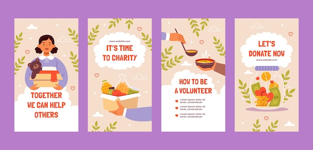 Fundraising event instagram stories template