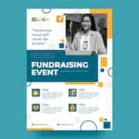 Free vector fundraising event poster template