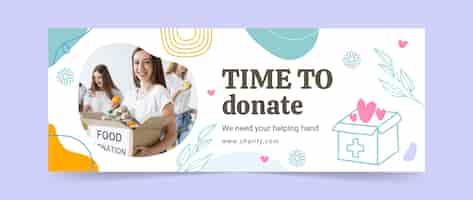 Free vector fundraising event template design