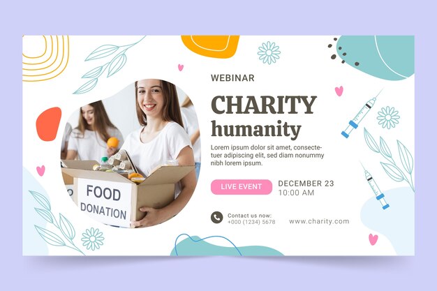 Free vector fundraising event template design