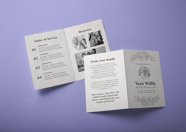 funeral  brochure template design