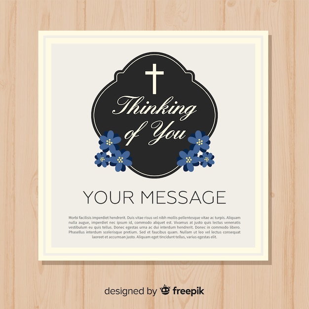 Free vector funeral card template