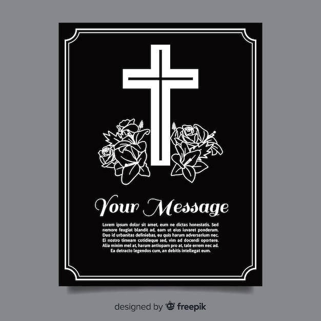 Funeral card template