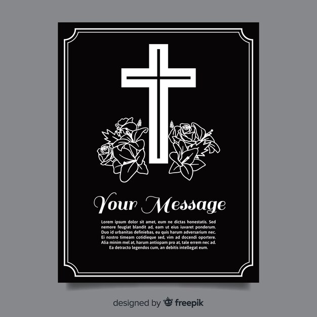 Funeral card template