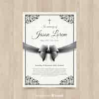 Free vector funeral card template