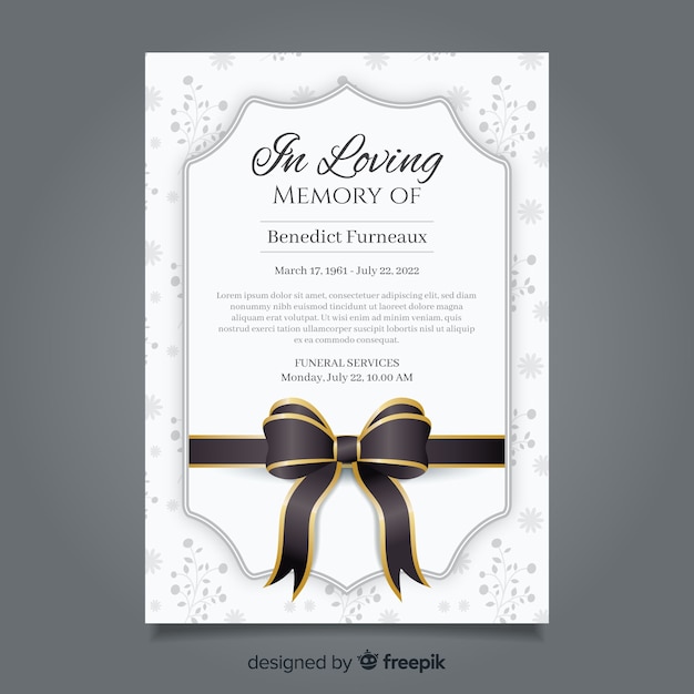 Funeral card template