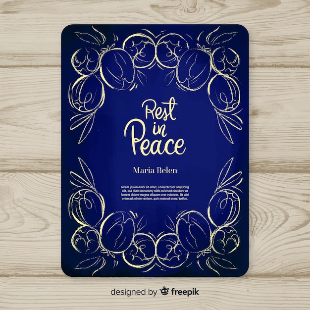 Funeral card template